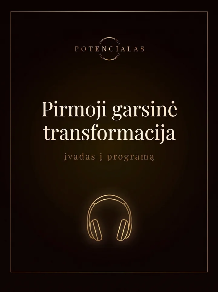 Pirmoji garsinė transformacija - įvadas į programą